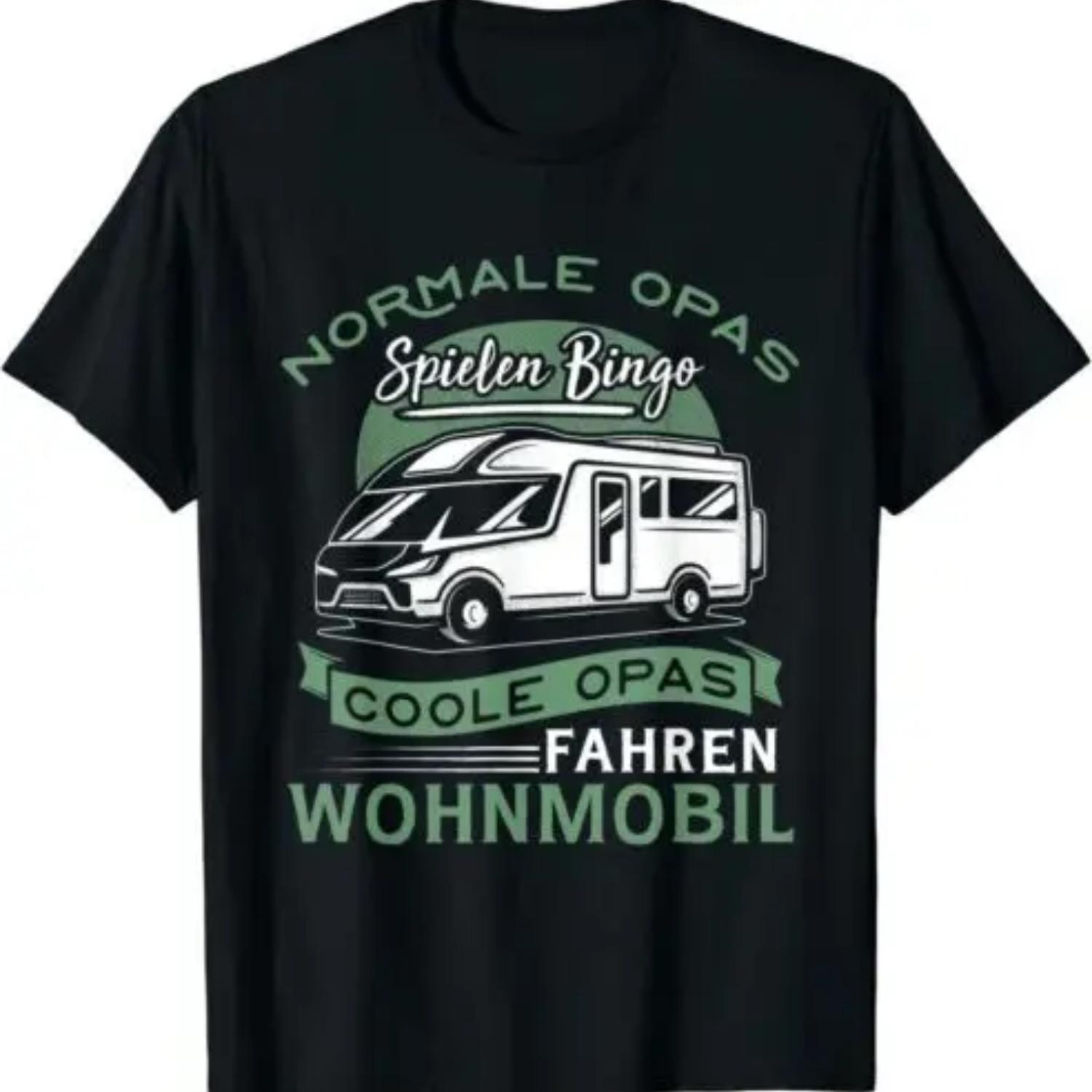 Neu Herren Coole Opas fahren Wohnmobil - Camping Premium T-shirt S чёрный
