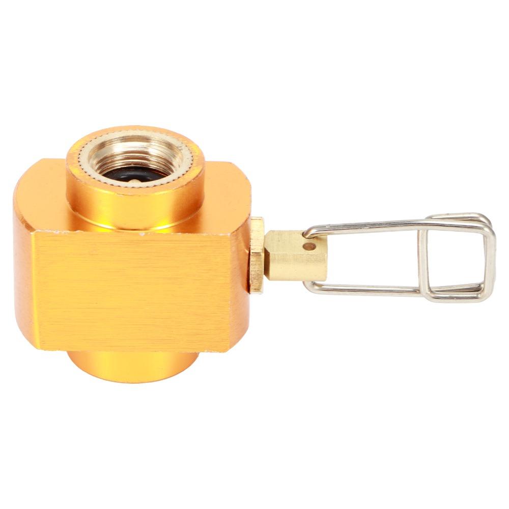 Hexagonal Body Canister Adapter Gold Gas Conversion Connector Backpacking Trips