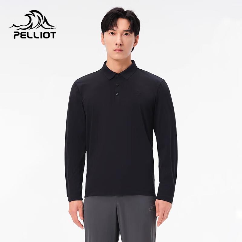 Pelliot Men's Quick-Dry Long-Sleeve Polo T-Shirt