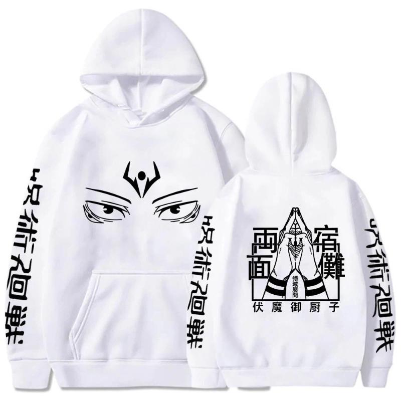 Anime Jujutsu Kaisen Ryomen Sukuna Eyes Hoodie Autumn Winter Sweatshirt Men Women Fashion Long Sleeve Pullover
