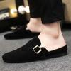 Fashion Half Slippers for Men Outdoor Mules Flat Sandals Man Rubber Original Low Price Mascullino Trend 2025 Fashion Summer Sale Shoes