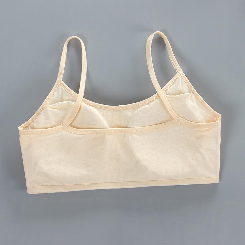 3pcs 8-16 Girls' Underwear Teenage Girls Small Bras Young Children Underwears Student Girls Wireless Solid Underclothes Kids Sports Training Bra Vest