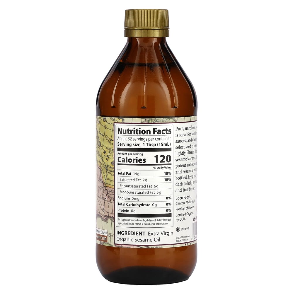 Eden Foods Unrefined Sesame Oil, 16 fl oz (473 ml)