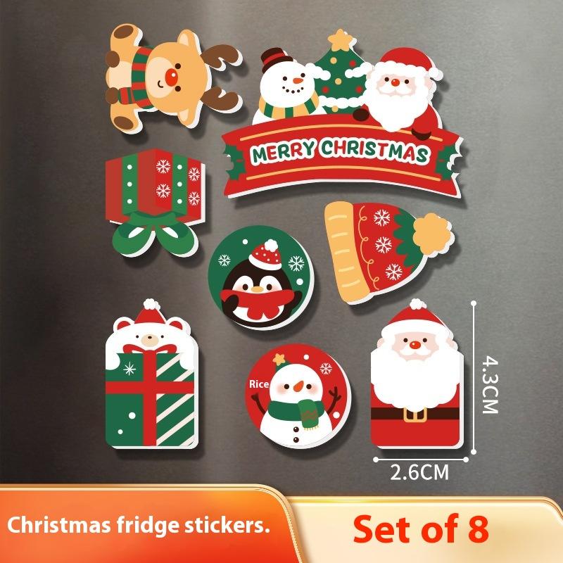 Christmas Santa Fridge Magnet soft Magnetic Sticker for Holiday Home Decor Festive Party Gift New Year Christmas Decorations