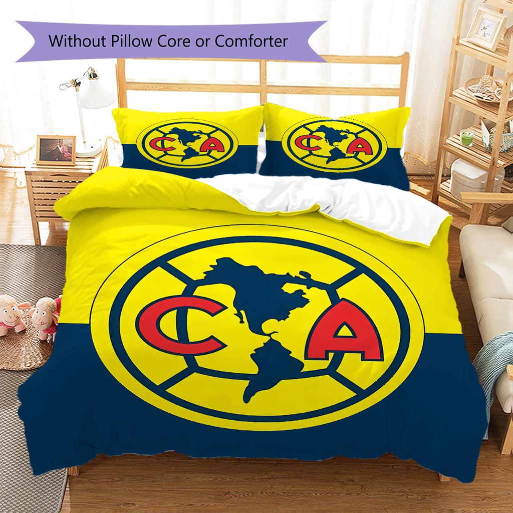 America Football Club Pattern Bedding,Quilt Set Quilt Cover Pillowcase Home Birthday Gift (1 * duvet cover + 2 * pillowcase, without core)