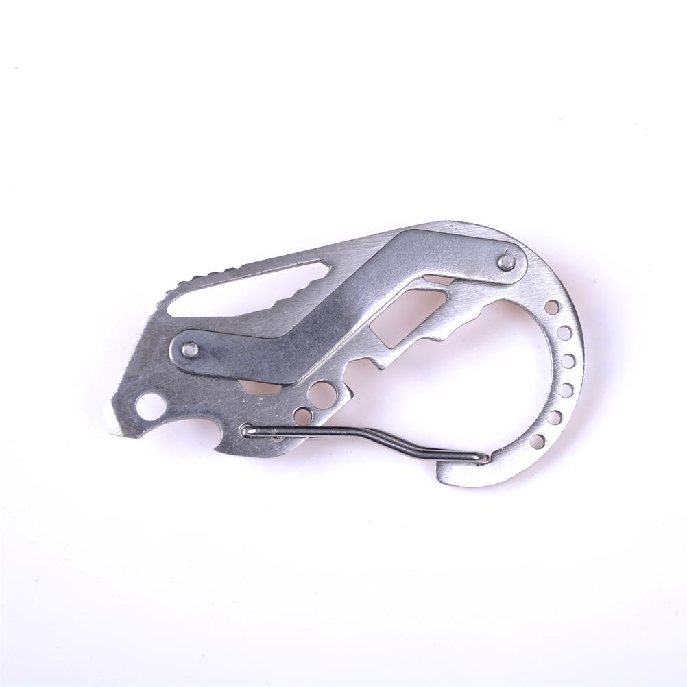 Multi Tools Key Holder Wrench Quickdraw Carabiner უჟანგავი ბოთლის გასახსნელით