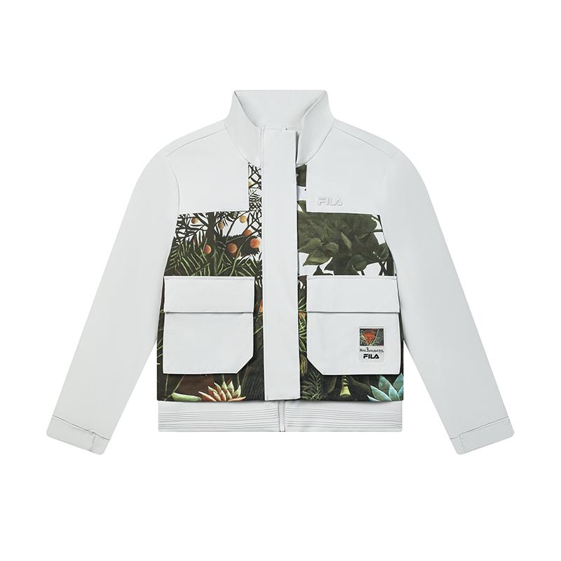 

Fila X Rousseau Тканая куртка Спортивная ветровка Женские куртки Светло-серый F11W448701FGY M