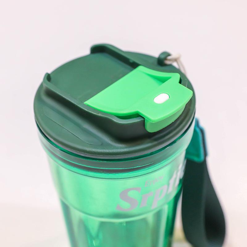 Water bottle simple fashion plastic water cup direct drinking handle coffee cup outdoor sports kettle male and female students children's water cup