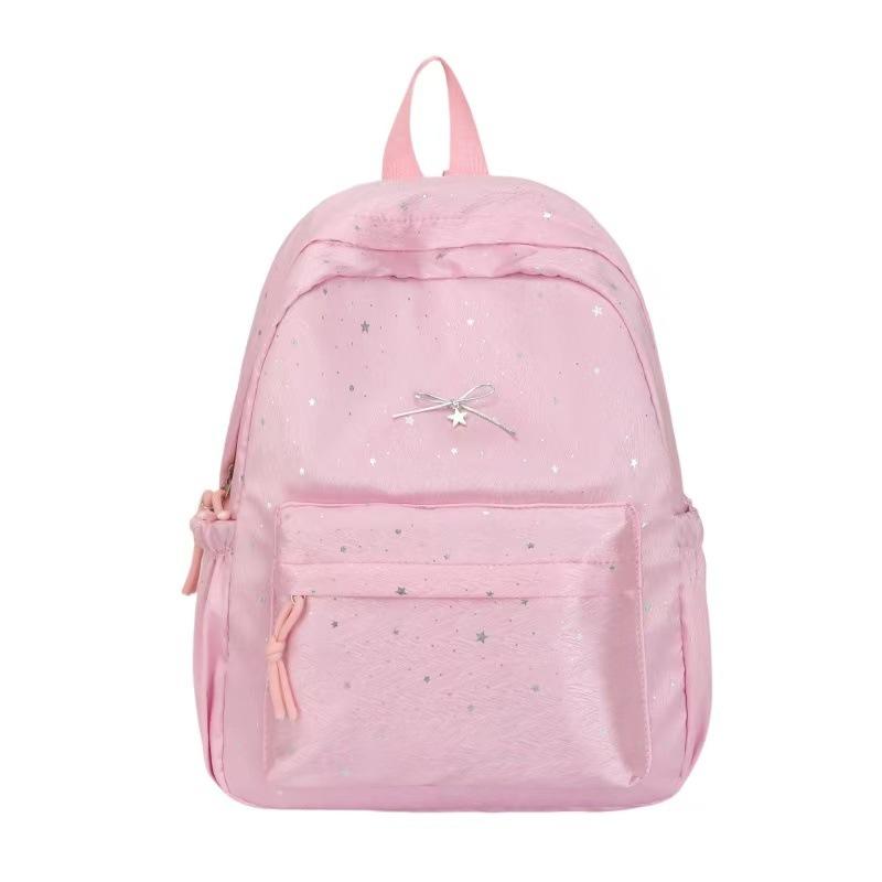 Schoolbag Hot-selling New College Student Schoolbag Korean Version Large-capacity Casual Lightweight Backpack Cute Star Backpack Women