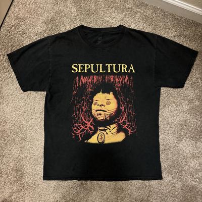 T-shirt Unisex Carbone Vintage Anni '90 Band Sepultura - Uomo e Donna Vuoi l