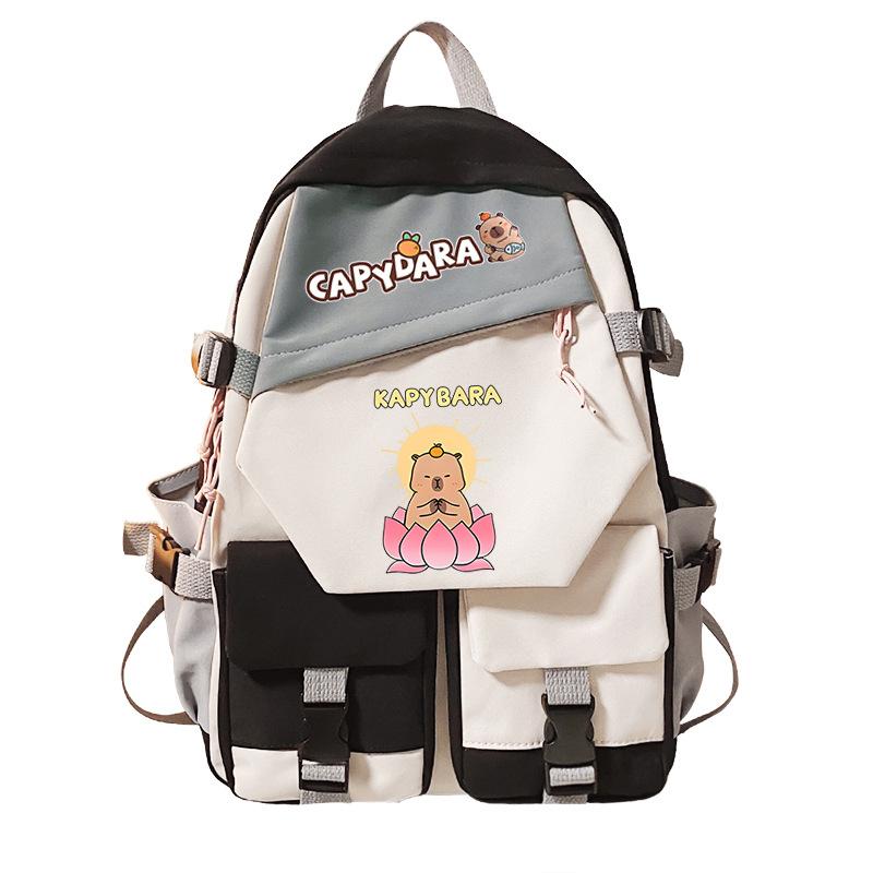 Cartoon Primary School Grades 3-6 Junior High School High School Students Campus Burden Reduction Backpack Large Capacity School Bag