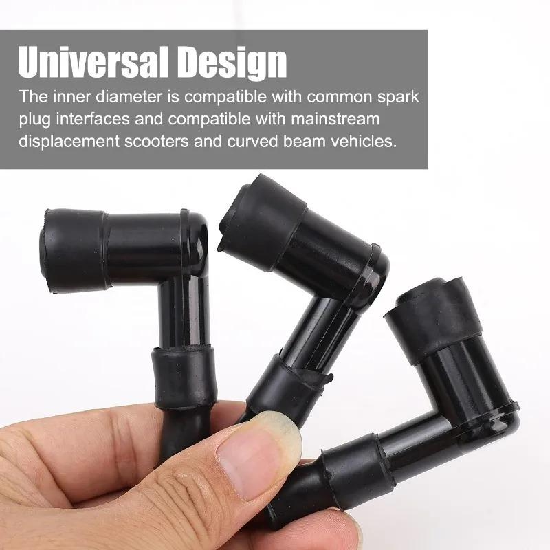 

Мотоцикл Модифицированная Свеча Зажигания Высоковольтный Колпачок Универсальный Резиновый Прецизионная Конструкция Давление Высокие и Низкие Температуры 1pcs