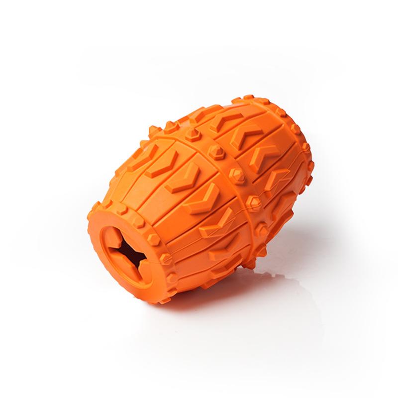 Leaky Food Storage Wine Barrel Toy, Teething and Biting Dog Toy, Unbreakable Interactive and Educational Rubber Pet Toy