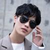 2PCS Men's and Women's Retro Large Frame Round Fashionable Lens Glasses Enlarged Retro Pilot Style Party Glasses