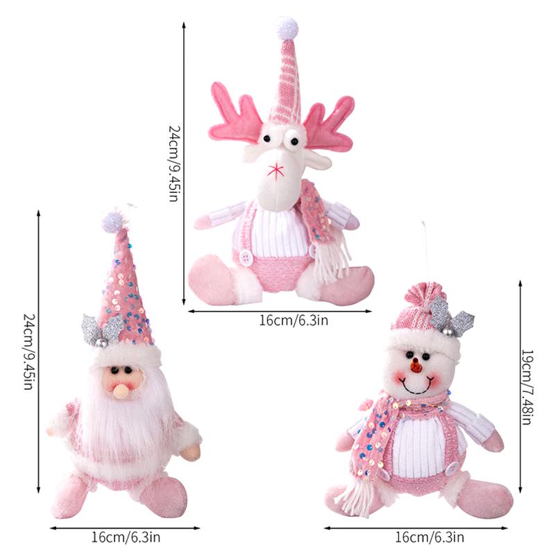 Christmas Tree Hanging Ornaments, Christmas Tree Doll Decoration, Cute Santa Claus Hanging Pendant For Walls Windows Doors