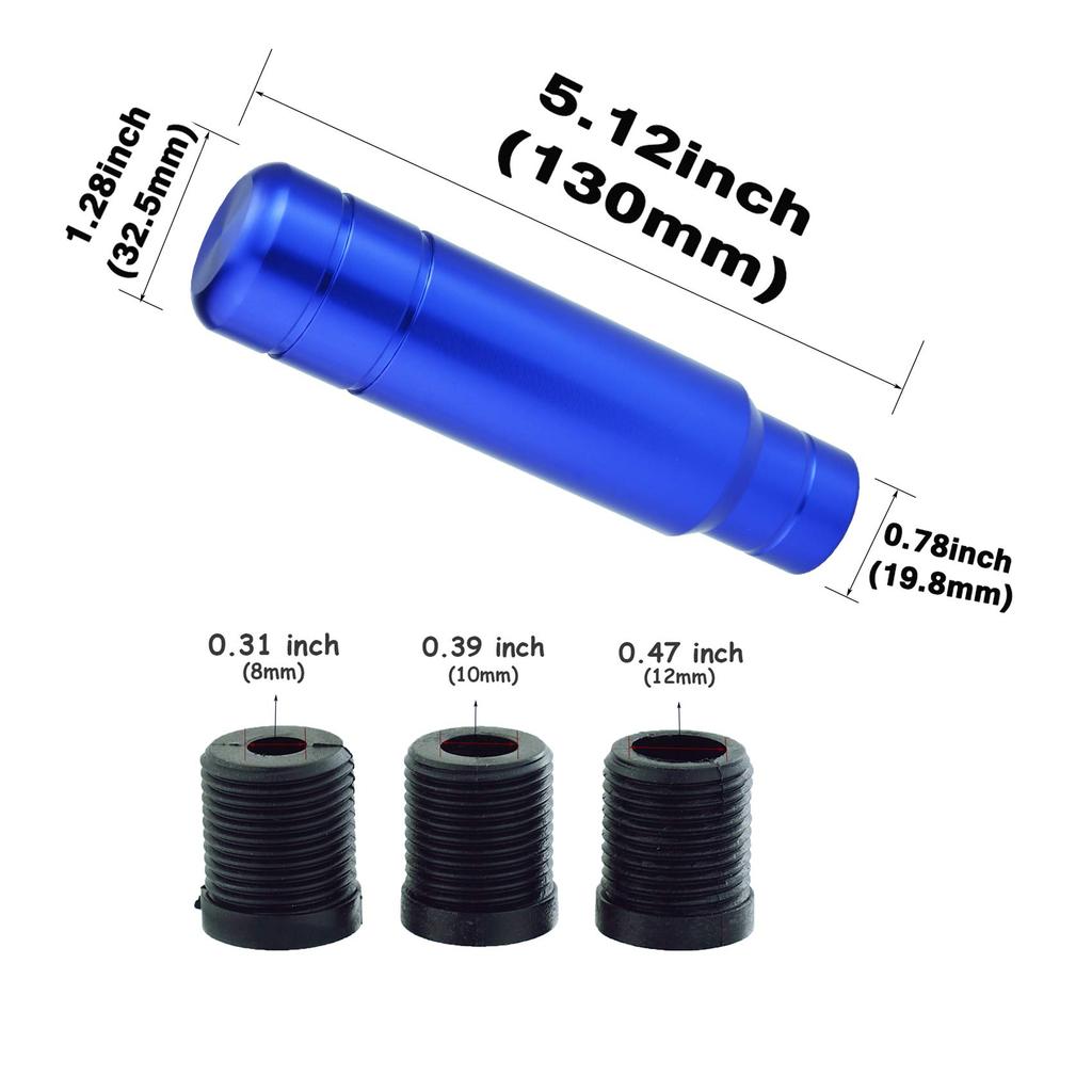 Abfer Weighted Shift Knob Aluminum Car Gear Stick MT Shift Knob Fits Cars Trucks (Blue)