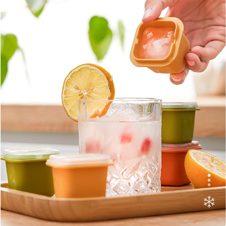 Large Ice Block Mold Silicone Ice Cube Maker Square Frozen Ice Hockey Molds for Whiskey Juice Coffee Drinks Ice Cream Tools