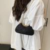 1Pcs Wedding Bridal Beaded Women Evening Bag Dinner Bag Chain Shoulder Handbags Elegant Rhinestones Clutch Egg Shape Evening Bag
