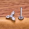 G23 Titanium 16G Piercing Labret Lip Nasal Nail Stud Earring Internal Thread Body Jewelry Design Ear Tragus Cartilage Helix Dait