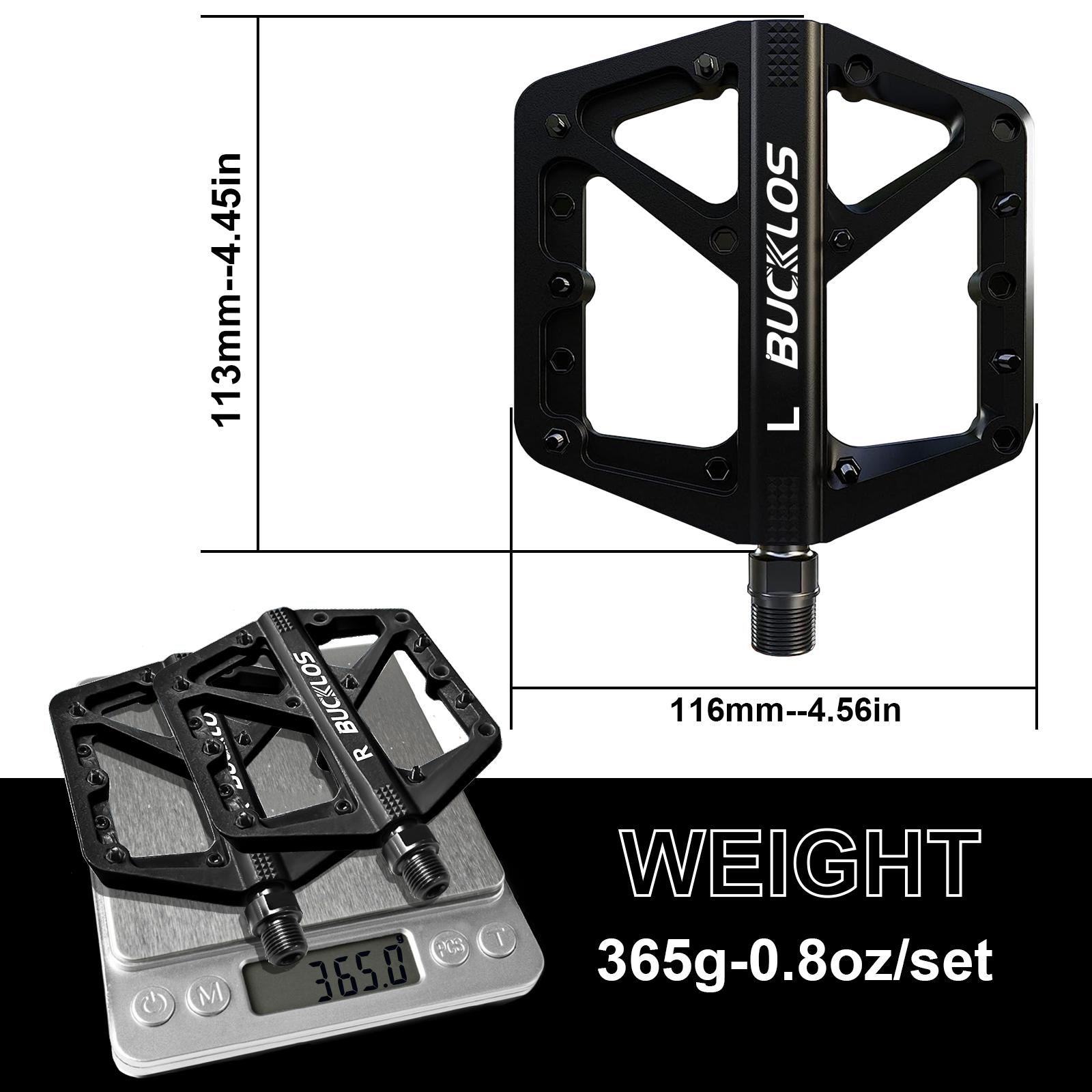 BUCKLOS Pedals DU Bearing Bicycle Pedal Platform Ultralight Nylon Road Mountain Bike Pedal Non-slip MTB Flat Pedals Bicycle Part чёрный