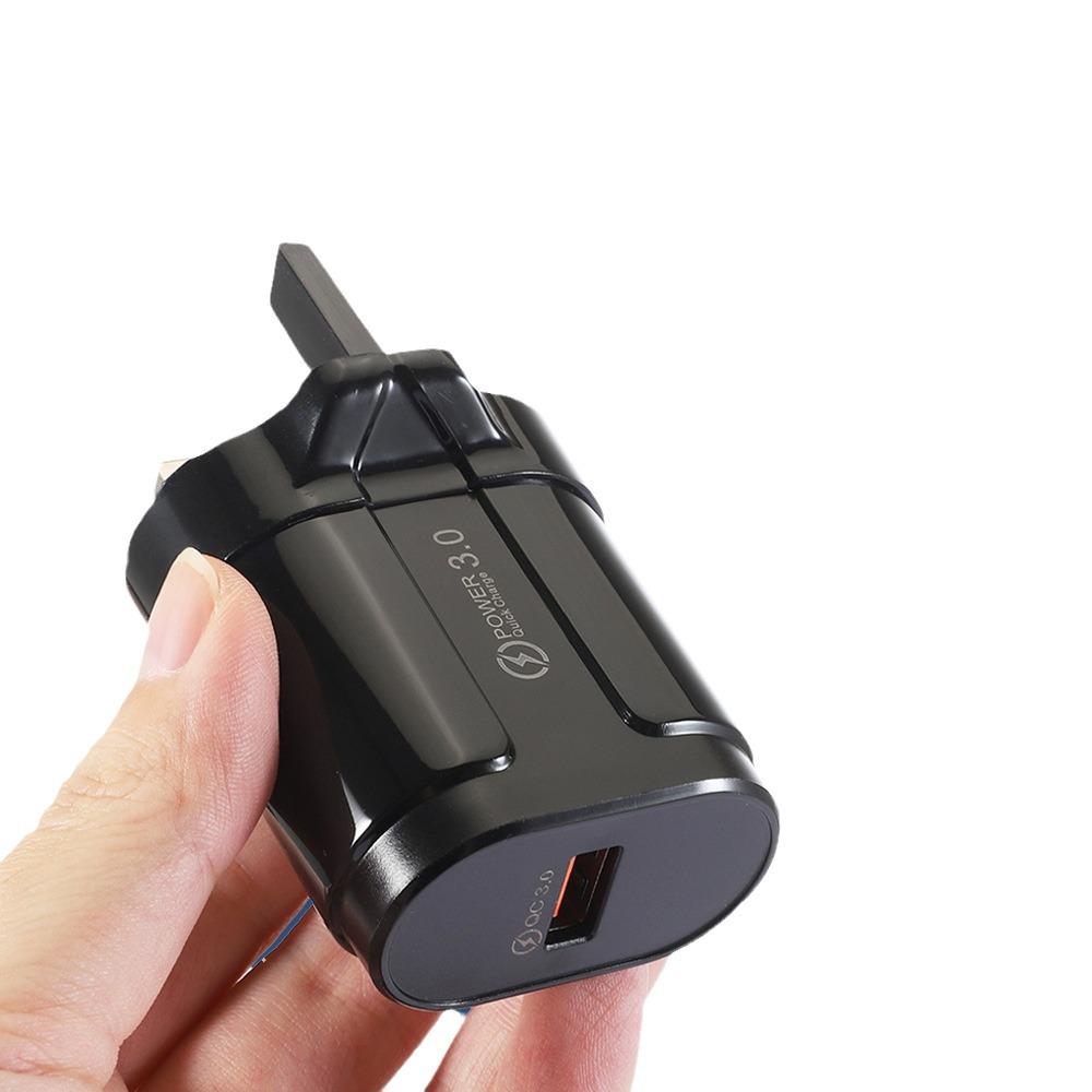 18W QC3.0 Fast Charging Plug - Smart Single USB (EU/US Spec)