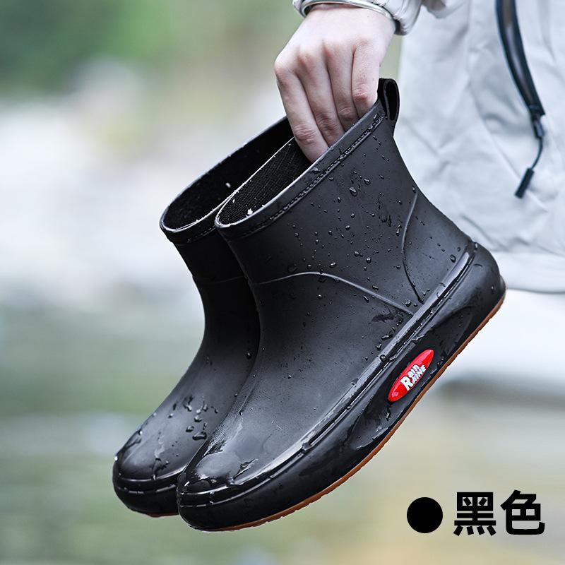 Simple and fashionable short women's rain boots waterproof boots women's water shoes non-slip rain shoes rubber shoes