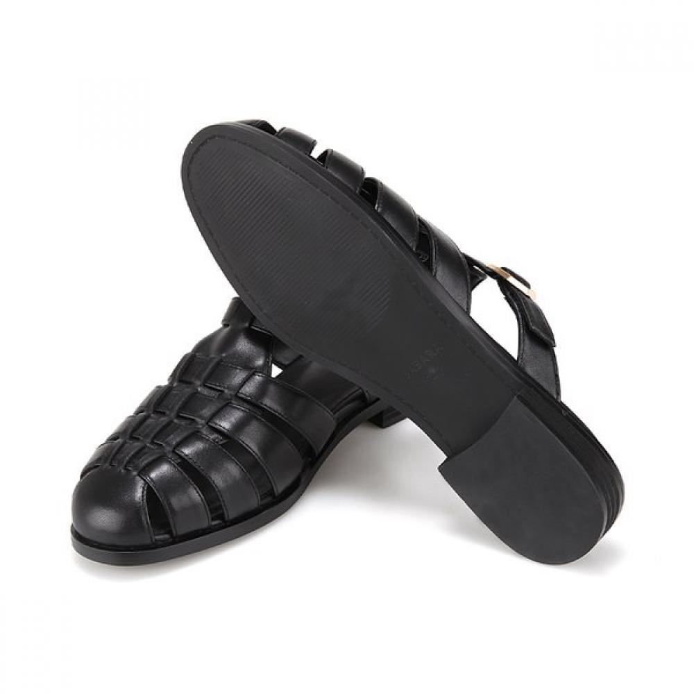 Barbara Leather Fisherman Detail Semi Dress Mule 2cm 3 Colors Bbj181