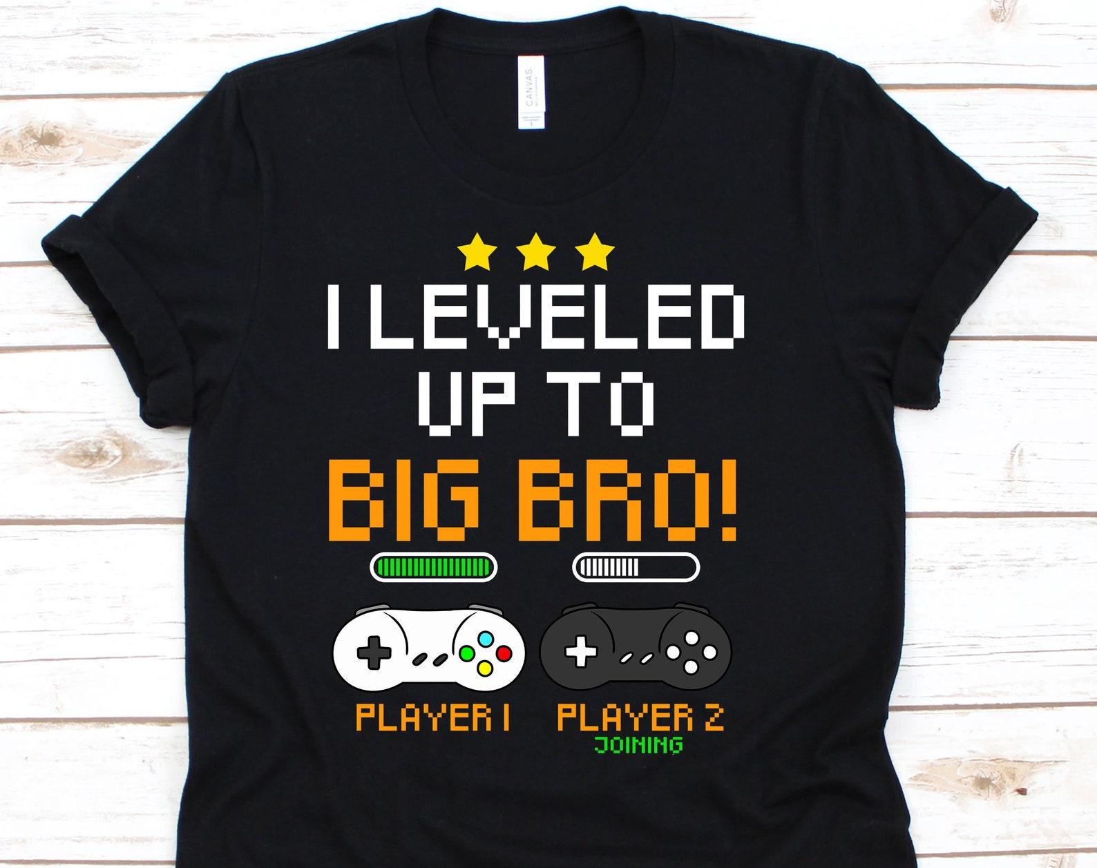 I Leveled Up To Big Bro Shirt, Big Brother Shirt, Big Brother Announcement Shirt, Leveling Up To Big Brother, Big Bro XL