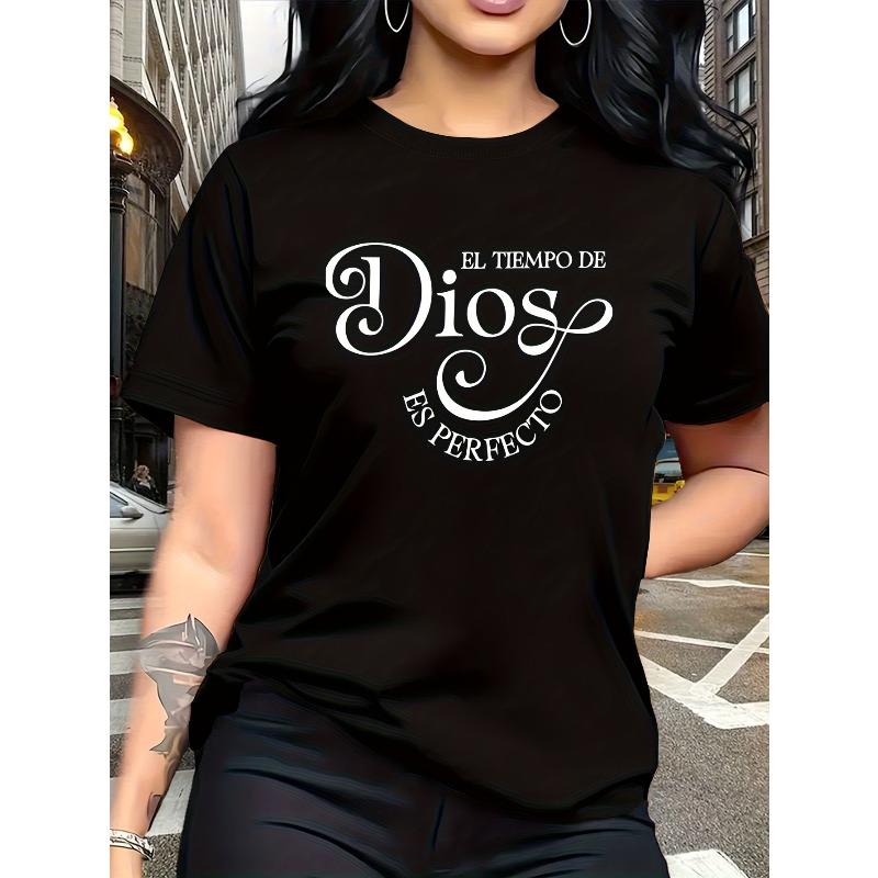 European Size Women'S Spanish Bible Verse T-Shirt - "El Tiempo De Dios Es Perfecto" (The Time of God Is Perfect) - Soft Religious