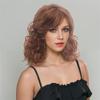 Synthetic Curly Wigs for Women Short Red Brown Wig Natural Fluffy Ladies Daily Cosplay Fake Hair Elegant Mommy Wigs