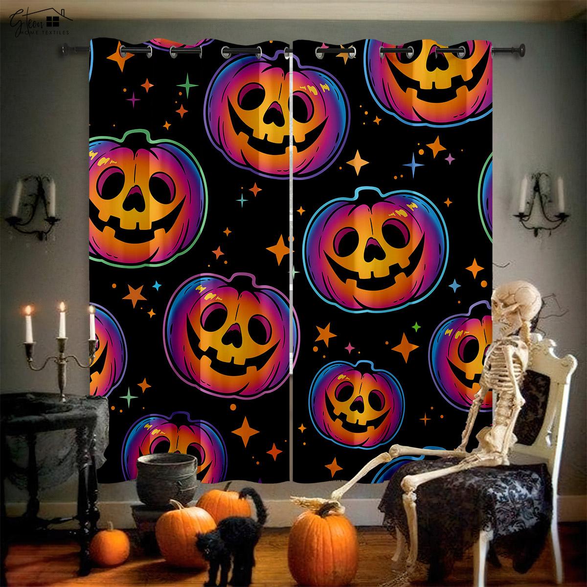 

Хэллоуин Декоративные Шторы Ужасный Замок Креативные Шторы с Мультяшным Принтом Детская Комната Ресторан Вечеринка Декоративные Шторы W50xH130(CM)x2PCS&Grommet Top