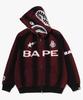 Bape Hand Draw Football Shark Relaxed Fit Full Zip Hoodie (M) Black