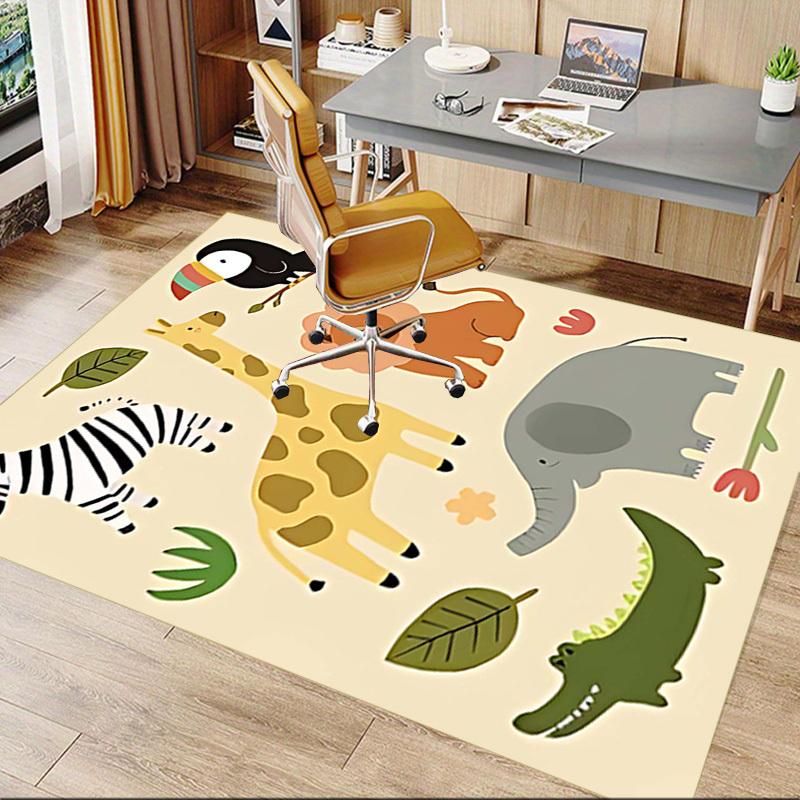 1PC jungle animals Anti-slip carpet, suitable for Office, bedroomand playrooms. It can also be used as a sofa footrest cover-W81