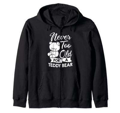 Riesen-Teddybär-Plüsch-Kapuzenpullover mit Reißverschluss