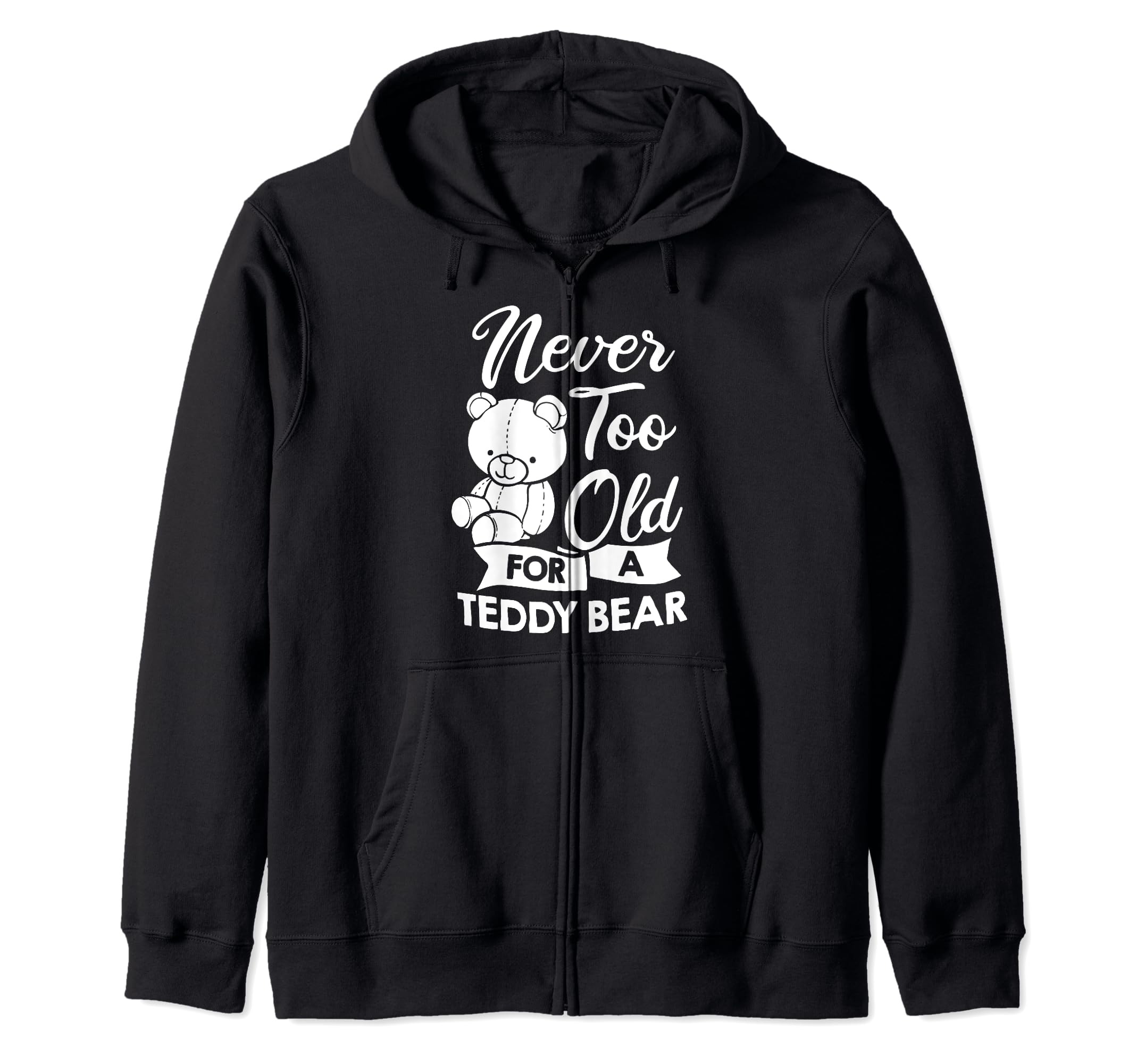 

teddy bear plush giant zip hoodie чёрный