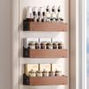 Dual-Layer Magnetic Kitchen Shelf for Refrigerator - Punch-Free Spice Rack Organizer