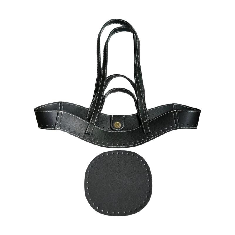 PU Leather Handbag Making Kits Bag Bottom Shaper Bag Handle Bag Knitting Set for DIY Crochet Purse Wallet Toted Bag