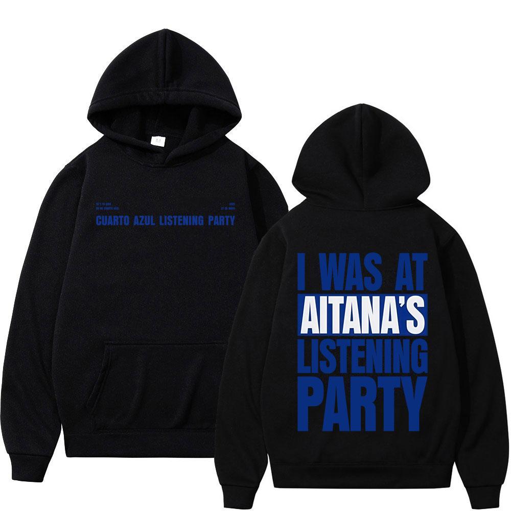 

Aitana Curto Azul Listening Party Graphic Hoodies Men s Women Oversized Casual Tracksuit Winter Fleece Aesthetics Pullover L