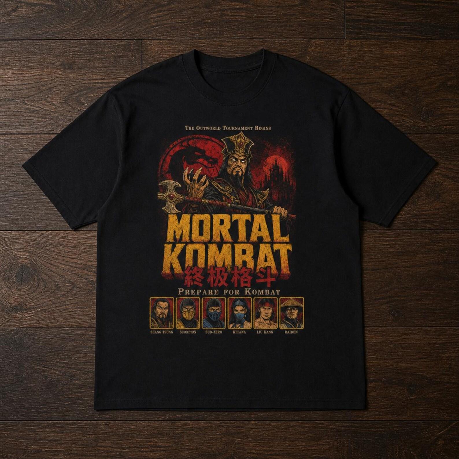 Mortal Kombat Oversized Tee, hang Tsung Scorpion Tee, Retro Gaming Gift L