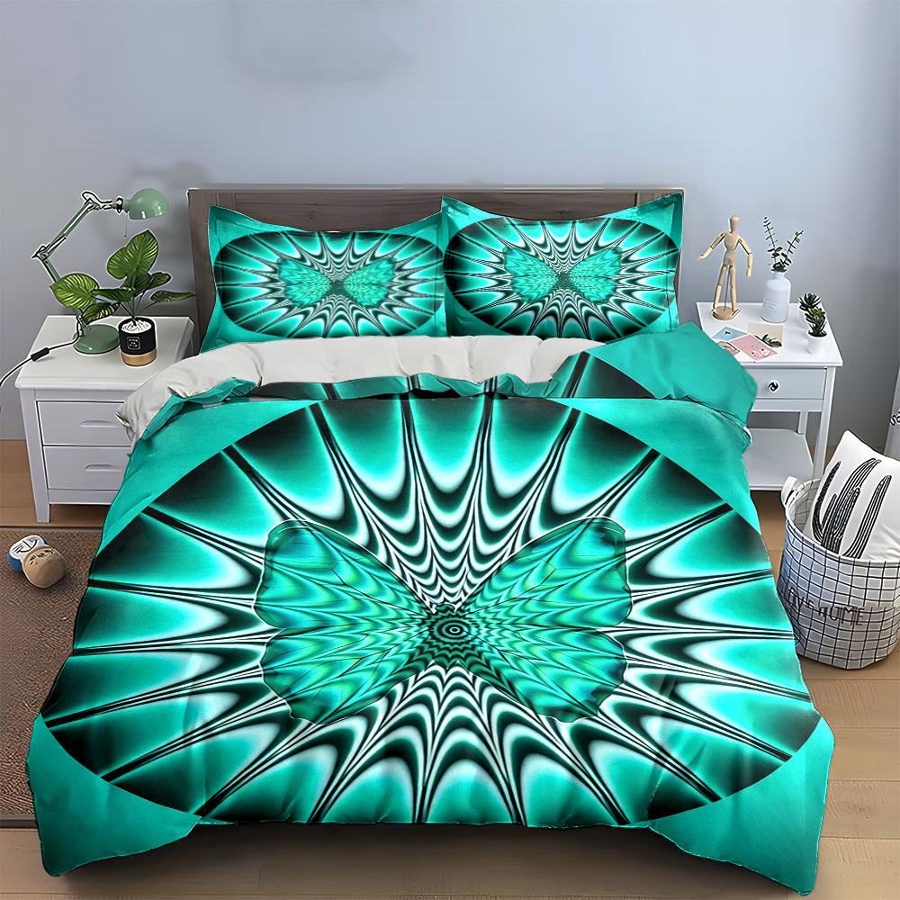 Butterfly Pattern Home Decor Set Soft Comfortable Duvet Cover Bedding Set Included 1*Duvet Cover & 2*Pillowcases, Gift