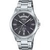MTP-1381D-8AV Analog Quartz Men's Wristwatch Silver Dark Gray Metal Band