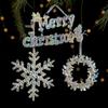 Beautiful Laser Transparent Acrylic Pendants for Christmas Tree Snowflake Reindeer Star Crystal Drop Ornament Navidad Home Decor