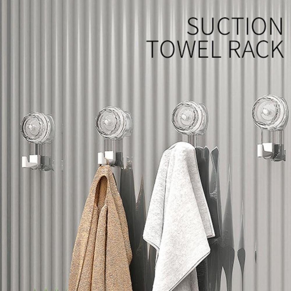 Household Suction Cup Hooks Self-adhesive Multifunctional Keys Clothes Hooks Removable Wall Hanging Rotating Towel Hook