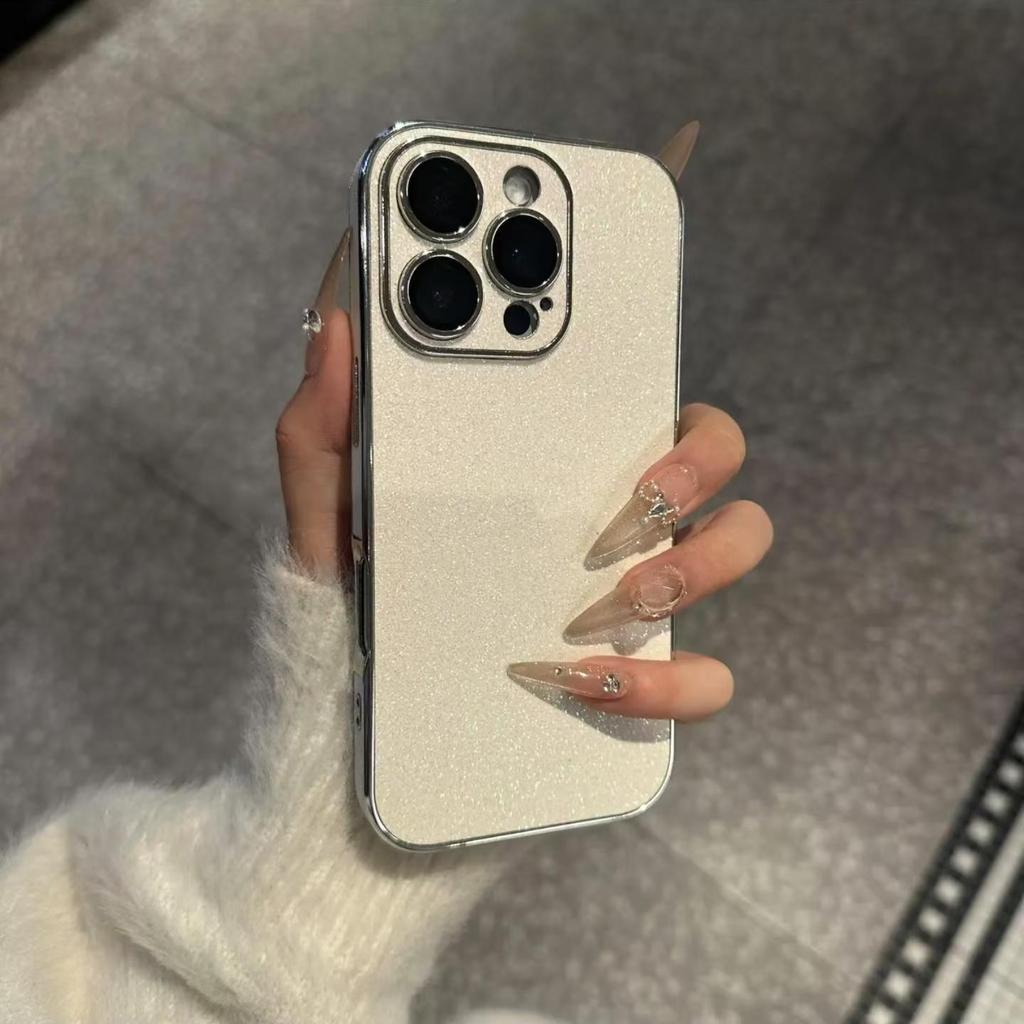 Bling Glitter Leather Case For iPhone 16 15 14 13 12 11 Pro Max Sparkling Soft Silicone Shockproof Plating Bumper Cover