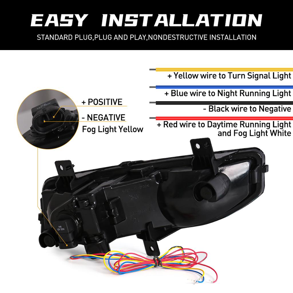 LED Fog lamp Daytime Running Light DRL For Nissan Sentra 2020 Xtrail Rogue Kicks 2017 2018 2019 2020 Qashqai 2019 2020 Headlight