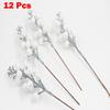 12pcs Artificial Christmas Glitter Berries Stems Xmas Tree Wreath DIY Decor