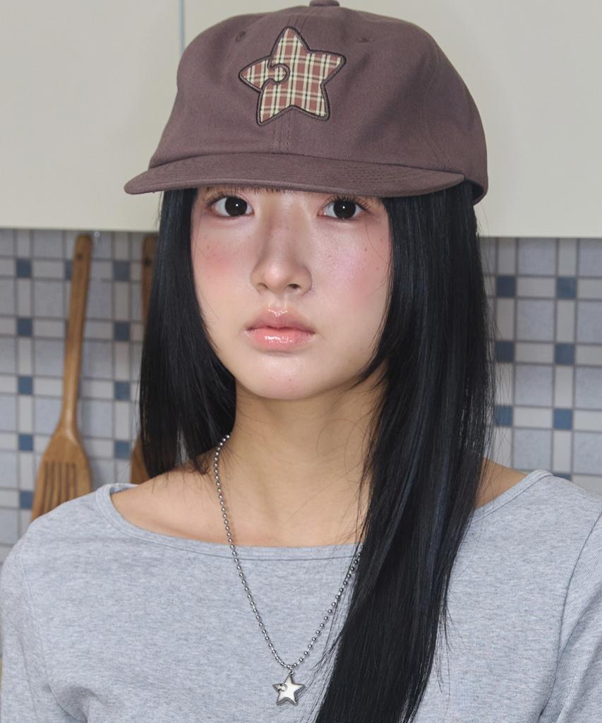 Kiibi Star Symbol Patch Cap Brown