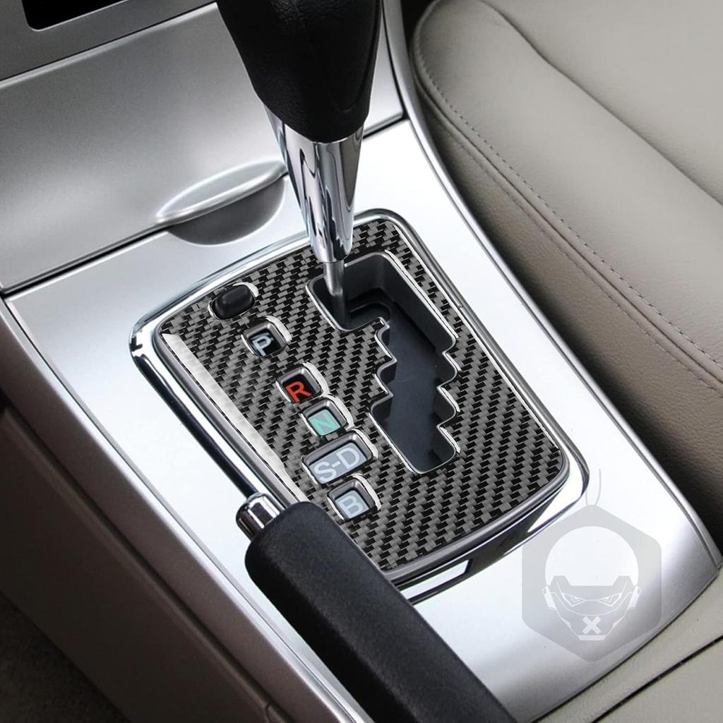 Real Premium Carbon Fiber Car Center Console Gear Shifter Transmission Panel Cover Sticker Auto Interior Accessories Compatible with Toyota Corolla