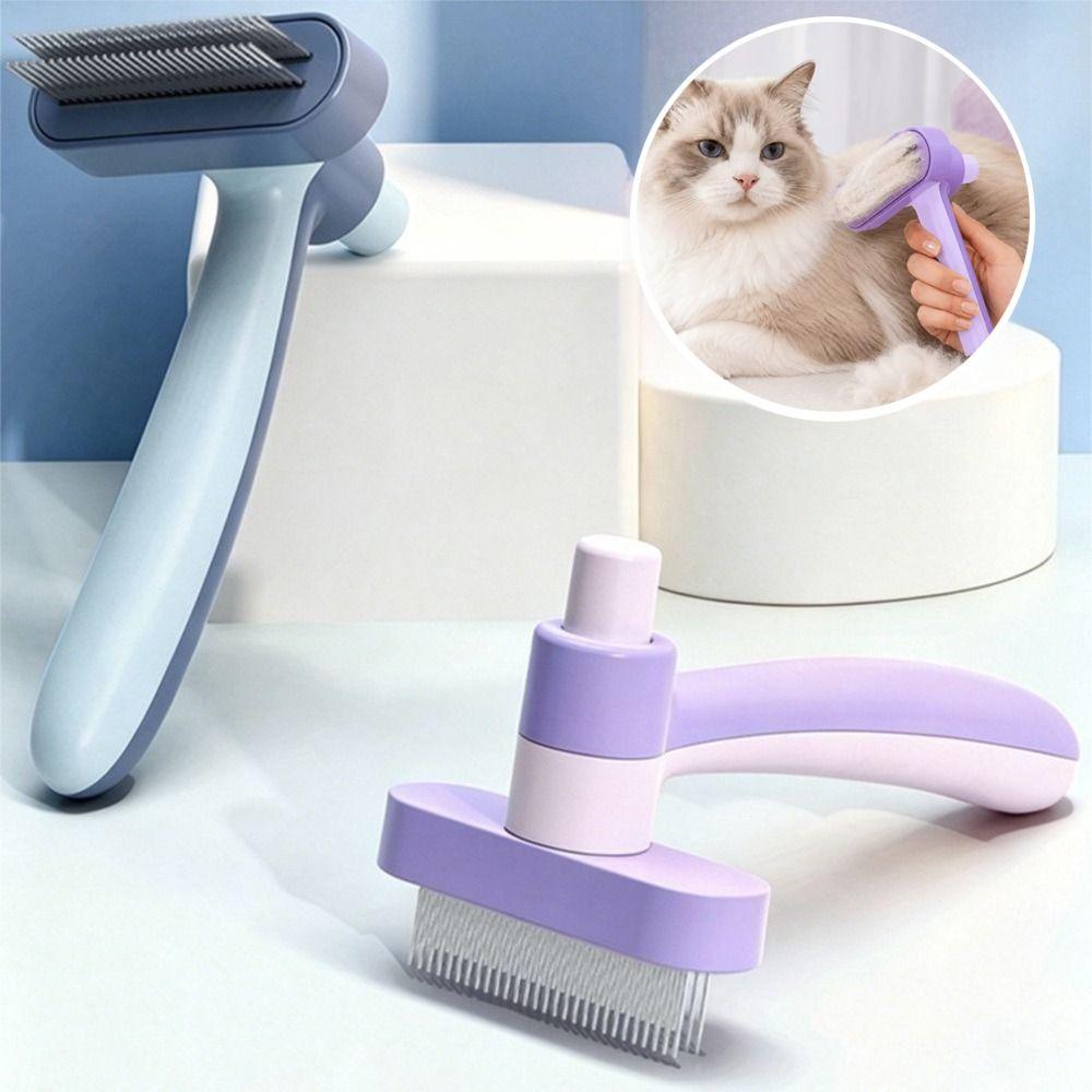 Rotatable Pet Hair Removal Comb Round Steel Pins Cat Dematting Comb Dog Hair Remover  For Cats