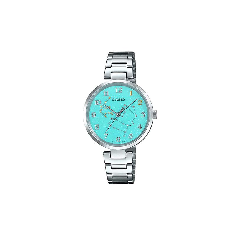 

Casio Leo Zodiac Pattern Dial Quartz Movement Stainless Steel Strap Japanese and Korean Watch Women s Watch Blue Dial LTP-EO8D-3A синий